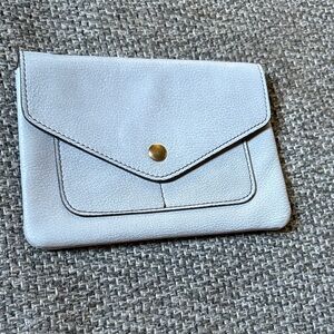 Chic Genuine Leather Silver Women's Clutch